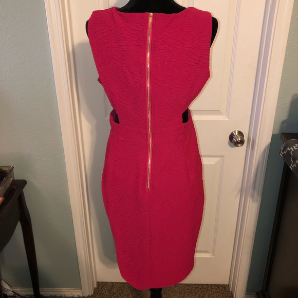 Calvin Klein Fuchsia Textured Cutout Sleeveless - Picture 2 of 8